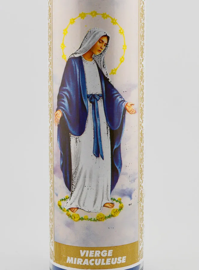 Candle in Glass - Miraculous Virgin Mary (pic 3)