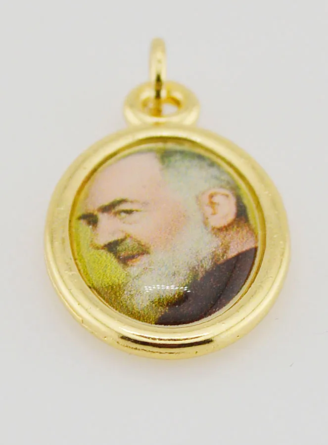 Golden Medal of Saint Father Pio - 25mm (pic 2)