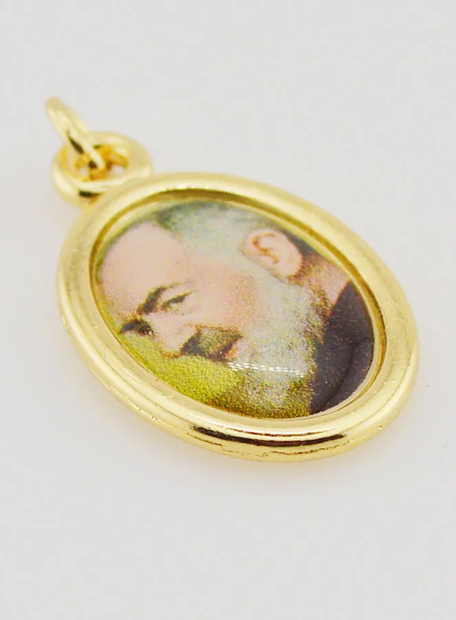 Golden Medal of Saint Father Pio - 25mm (pic 3)
