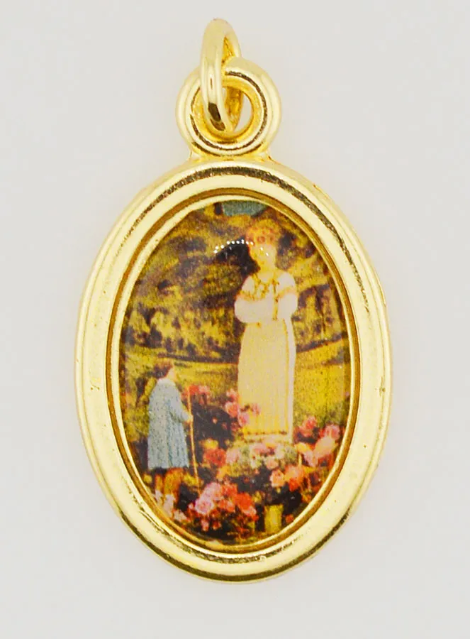 Golden Medal Our Lady of la Salette - 25mm (pic 1)