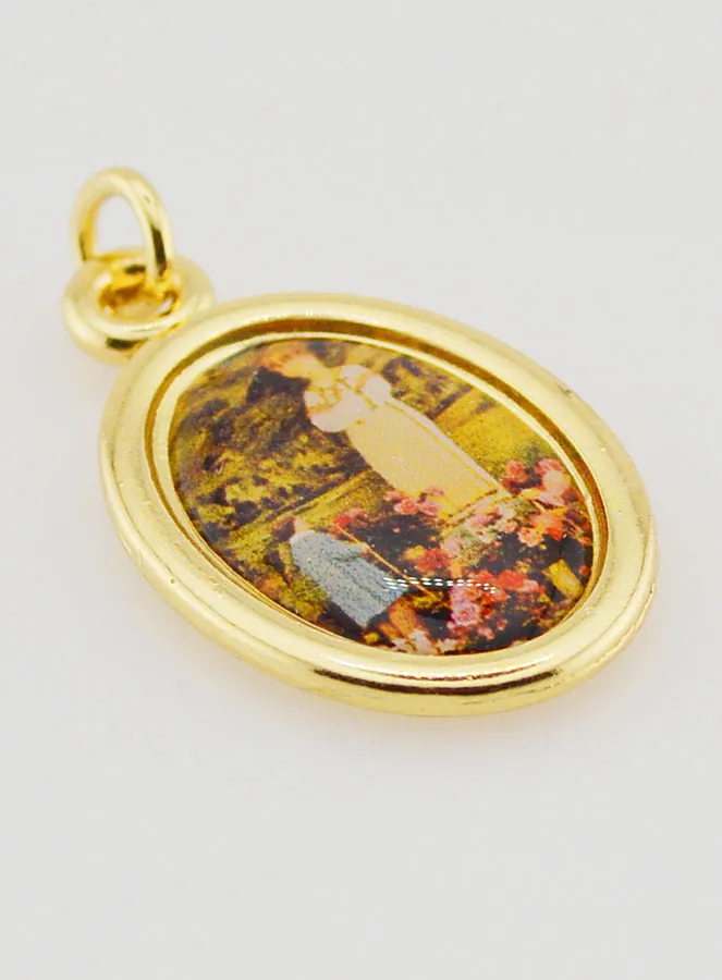 Golden Medal Our Lady of la Salette - 25mm (pic 3)