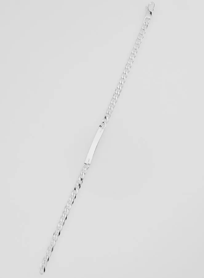 Silver Bracelet for Men - 4mm Curb Chain (pic 2)