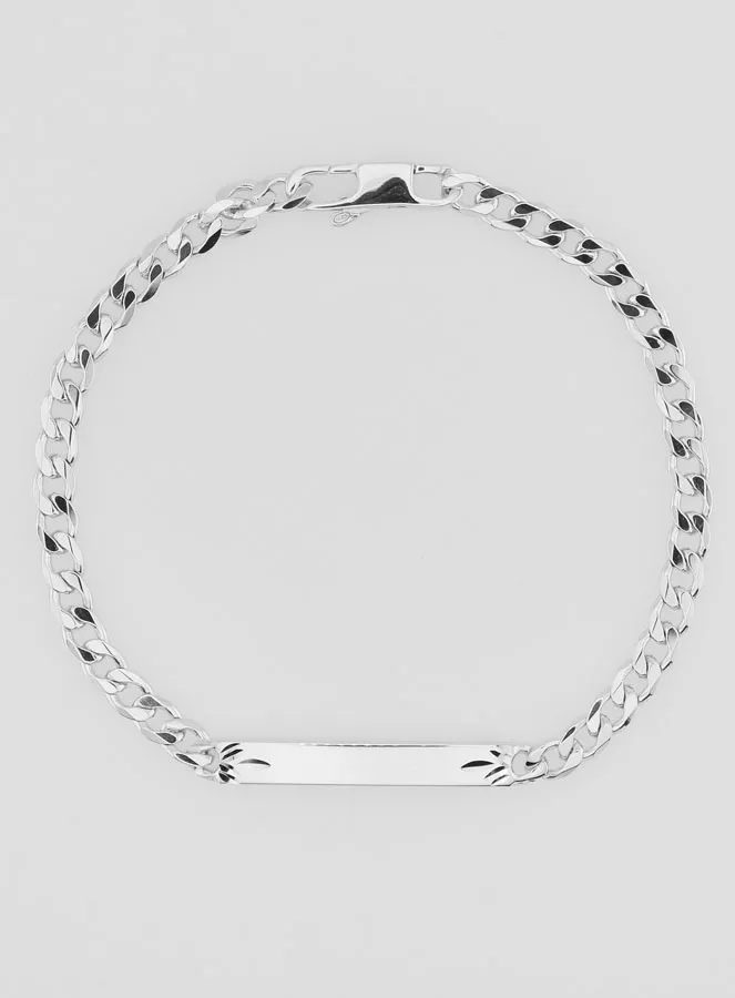 Silver Bracelet for Men - 4mm Curb Chain (pic 3)