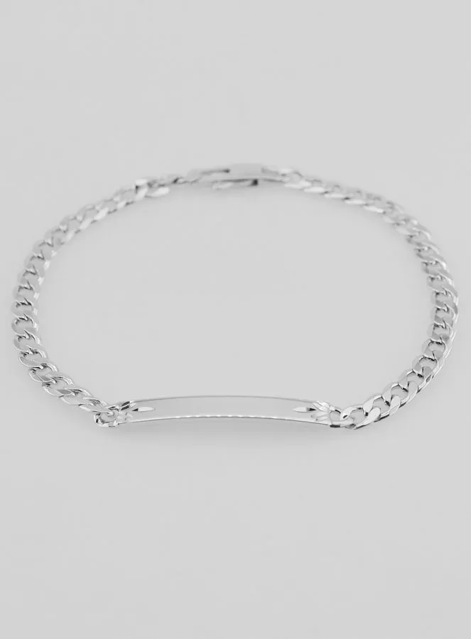 Silver Bracelet for Men - 4mm Curb Chain (pic 4)