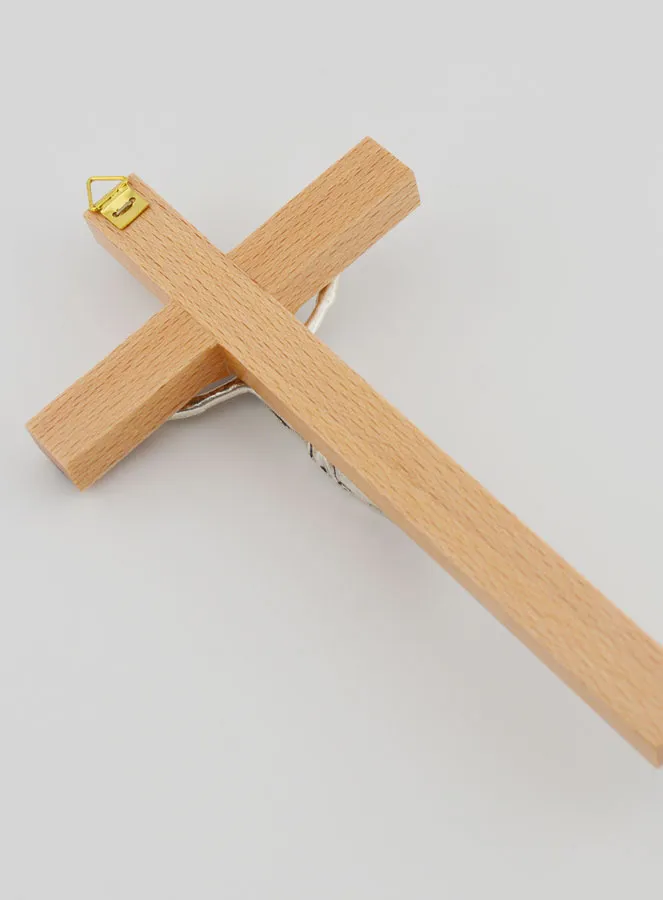 Bicoloured Wooden Crucifix - 16cm (pic 4)