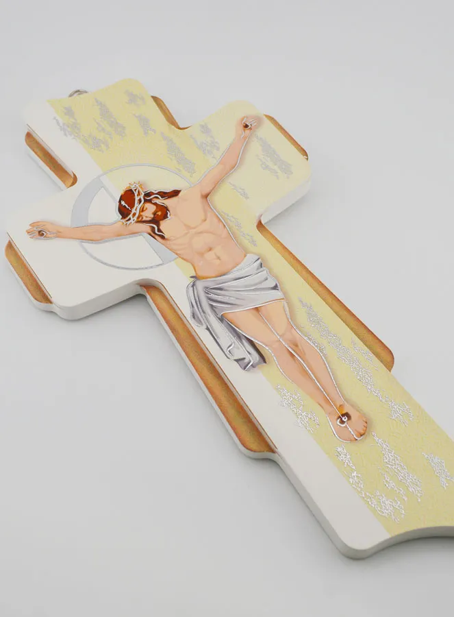 Wooden Hanging Cross - 30cm (pic 3)