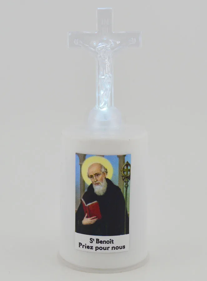 Led Church Candle Saint Benedict (pic 1)