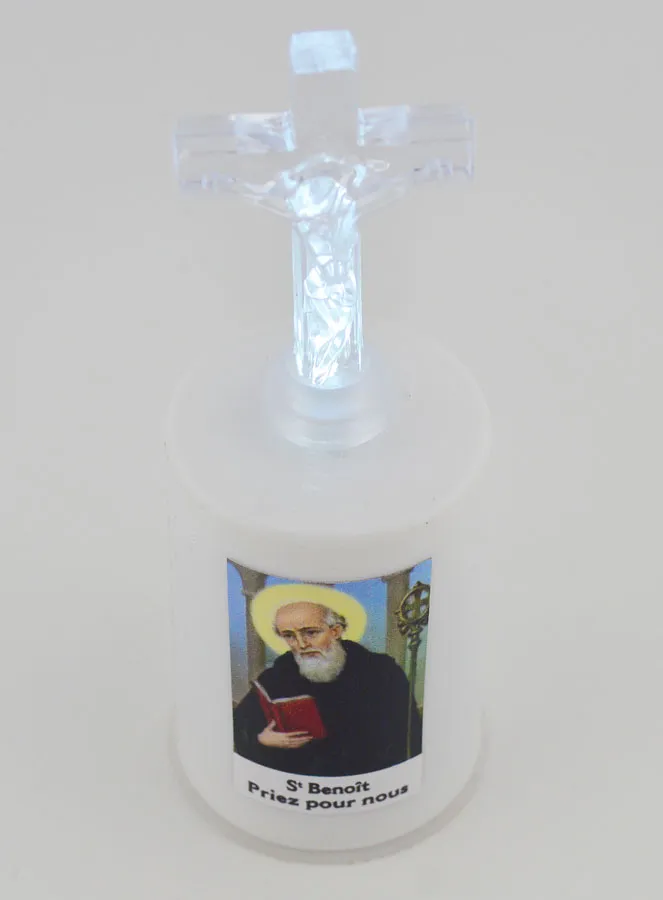 Led Church Candle Saint Benedict (pic 2)
