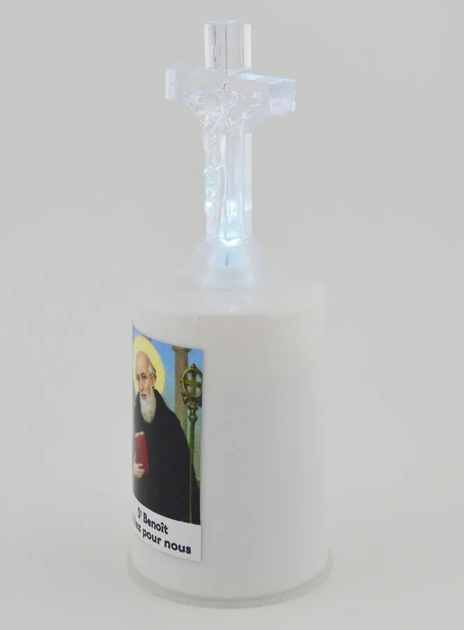 Led Church Candle Saint Benedict (pic 3)