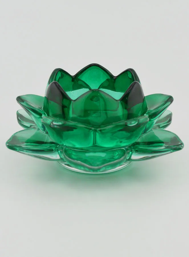 Lotus Flower Candleholder - Green (pic 1)