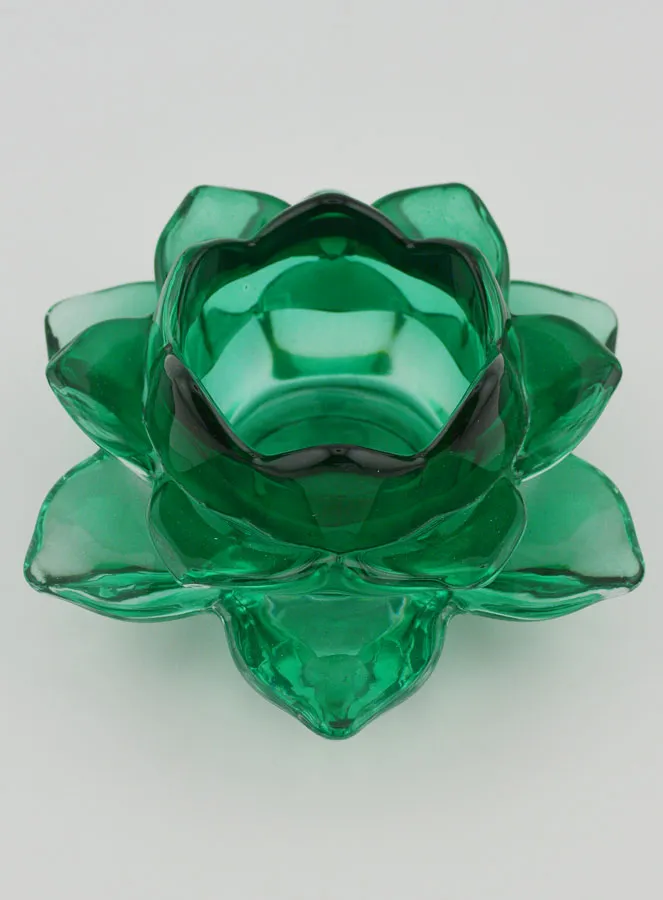 Lotus Flower Candleholder - Green (pic 2)
