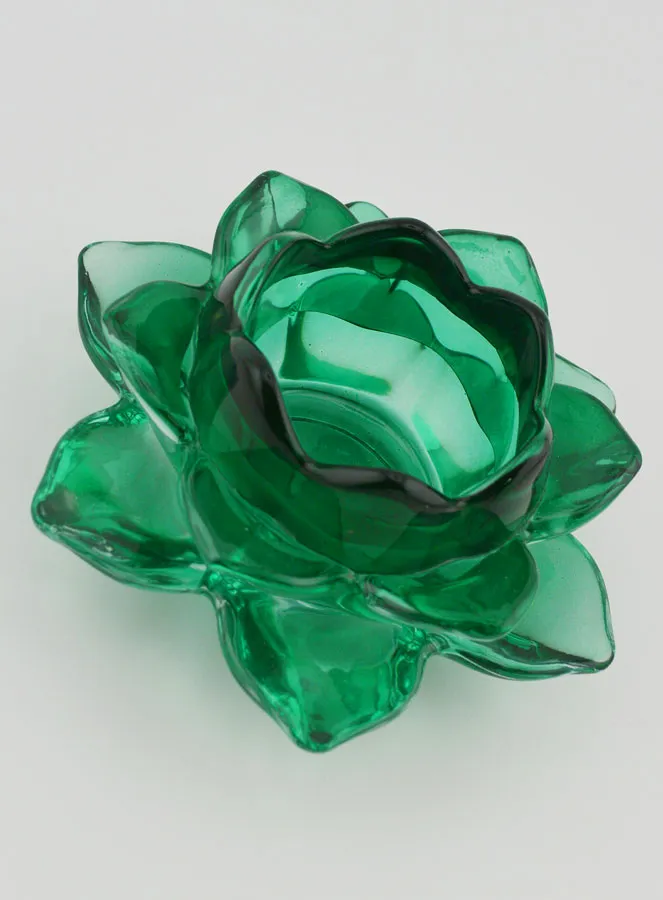 Lotus Flower Candleholder - Green (pic 3)