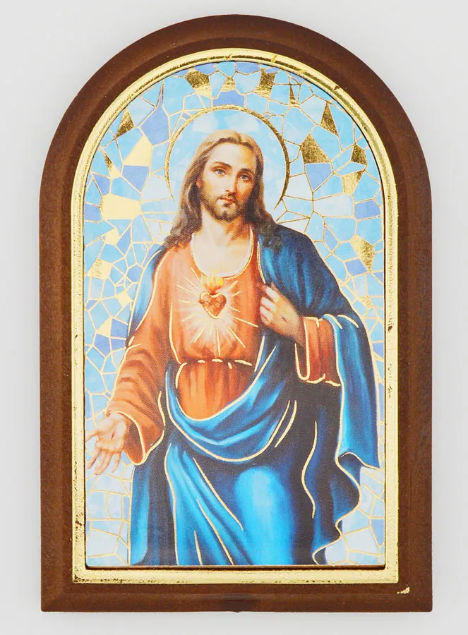 Sacred Heart of Jesus Icon to Place Down - 10cm (pic 1)