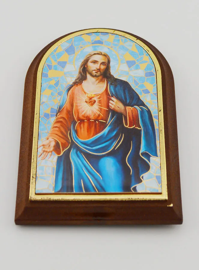 Sacred Heart of Jesus Icon to Place Down - 10cm (pic 2)