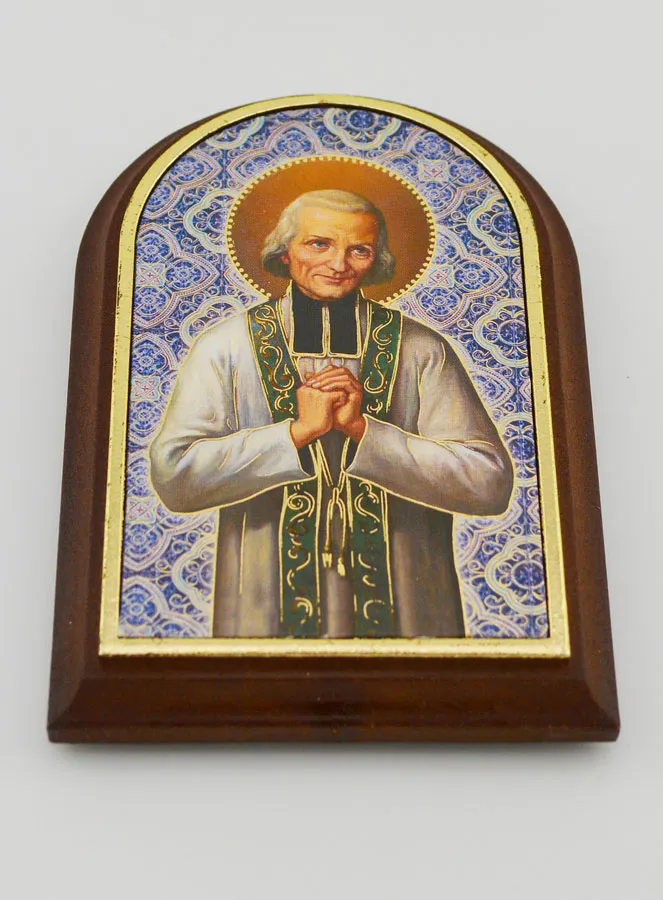 Holy Curé of Ars Icon to Place Down - 10cm (pic 2)