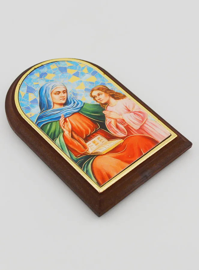 Saint Anne Icon to Place Down - 10cm (pic 3)