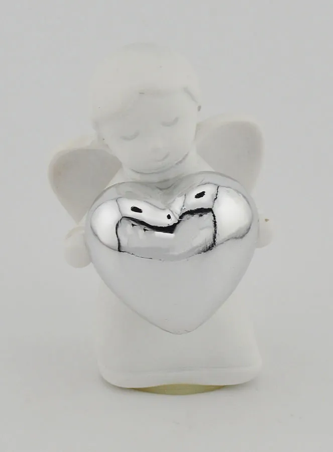Angel with Silvery Heart - 6cm (pic 1)