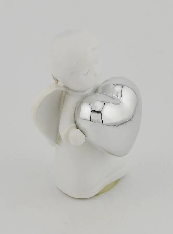 Angel with Silvery Heart - 6cm (pic 3)