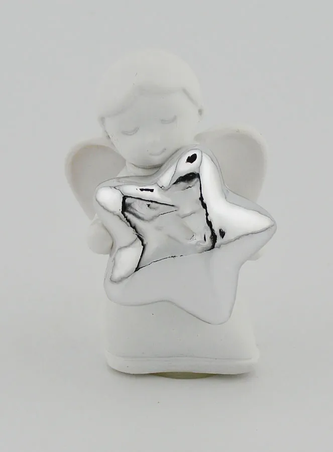 Angel with Silvery Star - 6cm (pic 1)