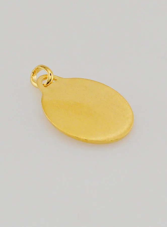 Gold Plated Guardian Angel Medal - 20mm (pic 4)