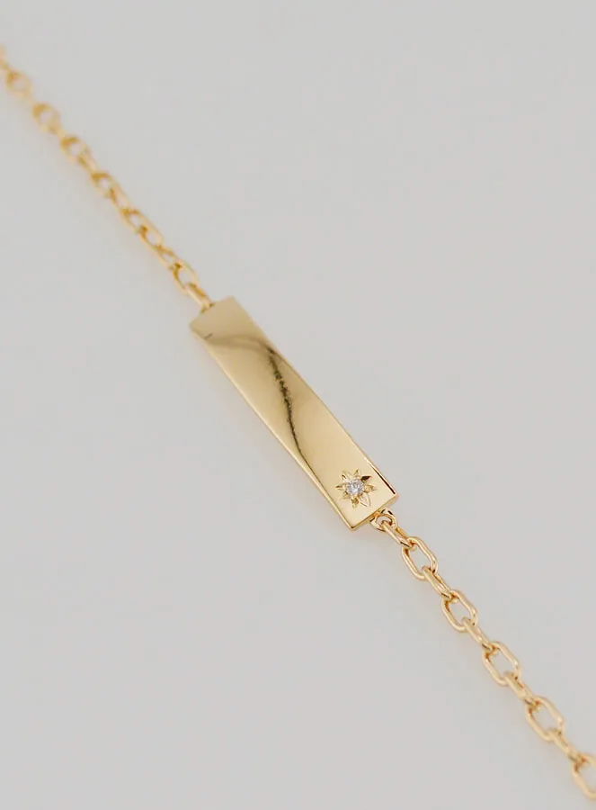 Gold-plated Child's Baptism Bracelet - 15cm (pic 1)