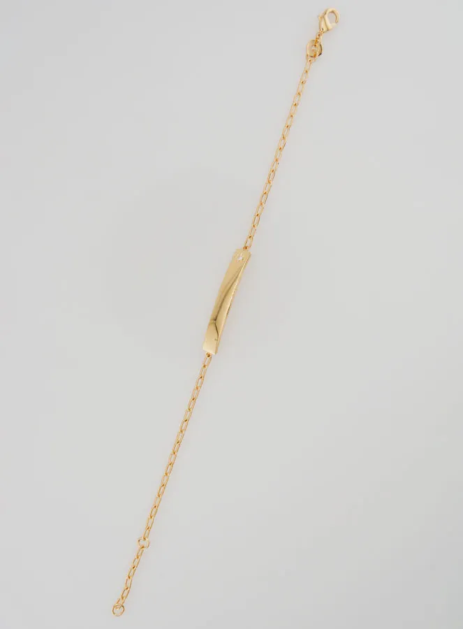 Gold-plated Child's Baptism Bracelet - 15cm (pic 2)
