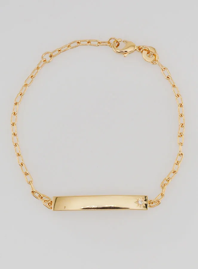 Gold-plated Child's Baptism Bracelet - 15cm (pic 3)