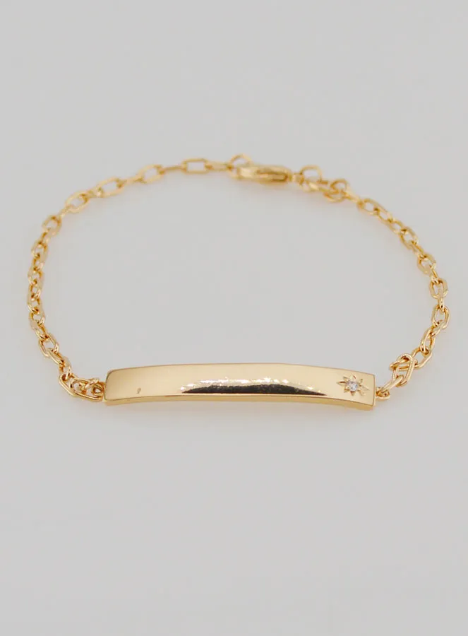 Gold-plated Child's Baptism Bracelet - 15cm (pic 4)
