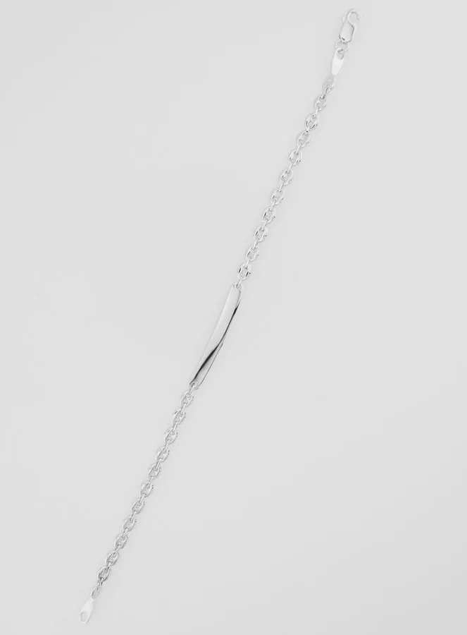 Solid Sterling Silver Identity Bracelet - 18cm (pic 2)