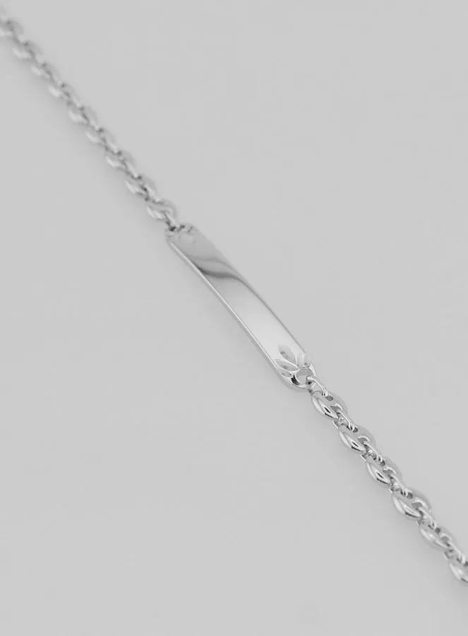 Rhodium Silver Baptism Bracelet - 18cm (pic 1)