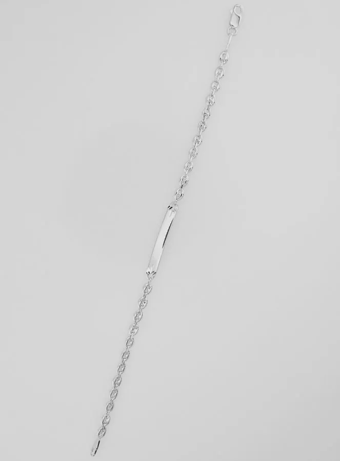 Rhodium Silver Baptism Bracelet - 18cm (pic 2)