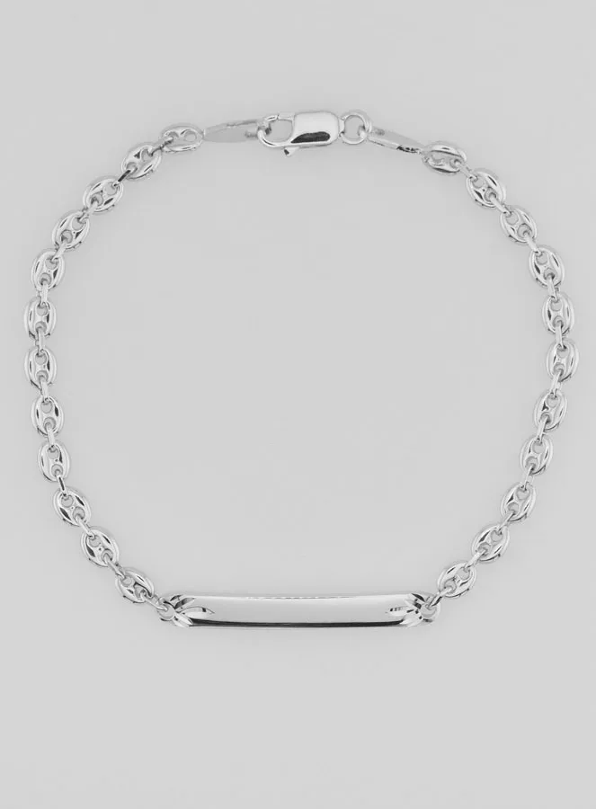 Rhodium Silver Baptism Bracelet - 18cm (pic 3)
