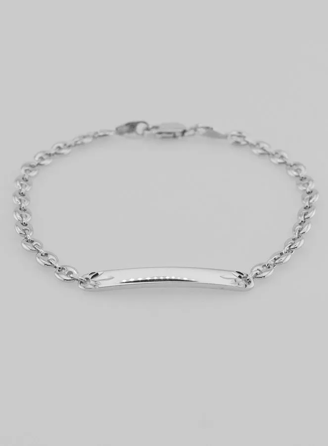 Rhodium Silver Baptism Bracelet - 18cm (pic 4)