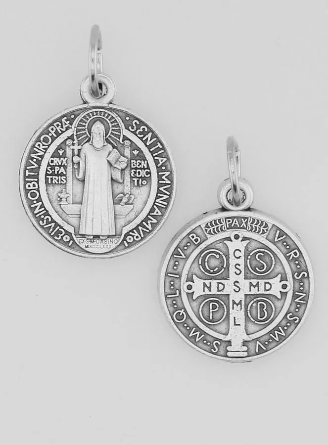 Saint Benedict Medal in Metal - 15mm (pic 1)