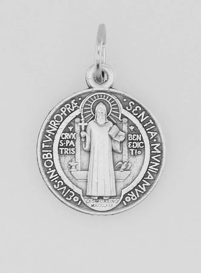 Saint Benedict Medal in Metal - 15mm (pic 3)