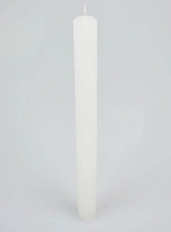 Solid Colour Candle 27cm - White (pic 2)