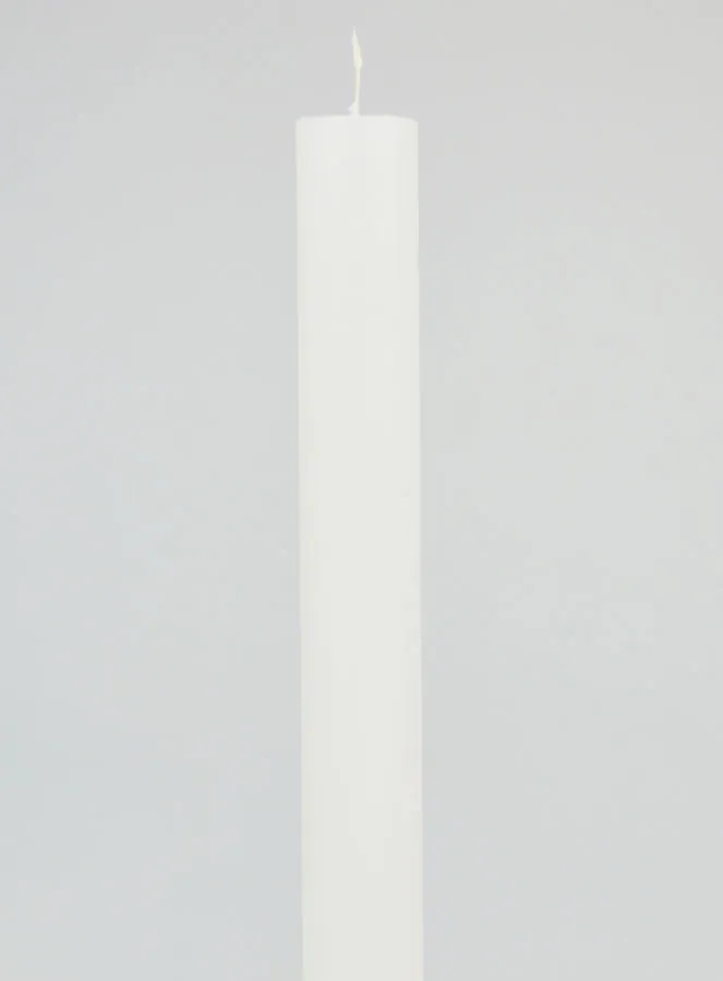 Solid Colour Candle 27cm - White (pic 3)