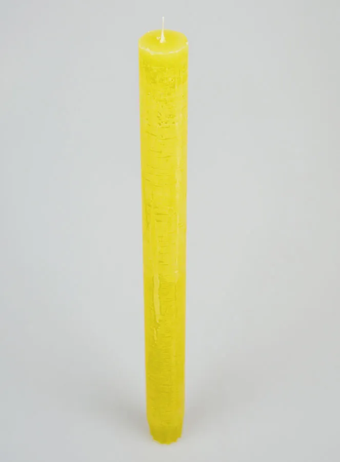 Solid Colour Candle 27cm - Yellow (pic 2)