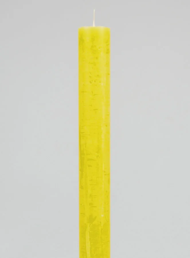 Solid Colour Candle 27cm - Yellow (pic 3)