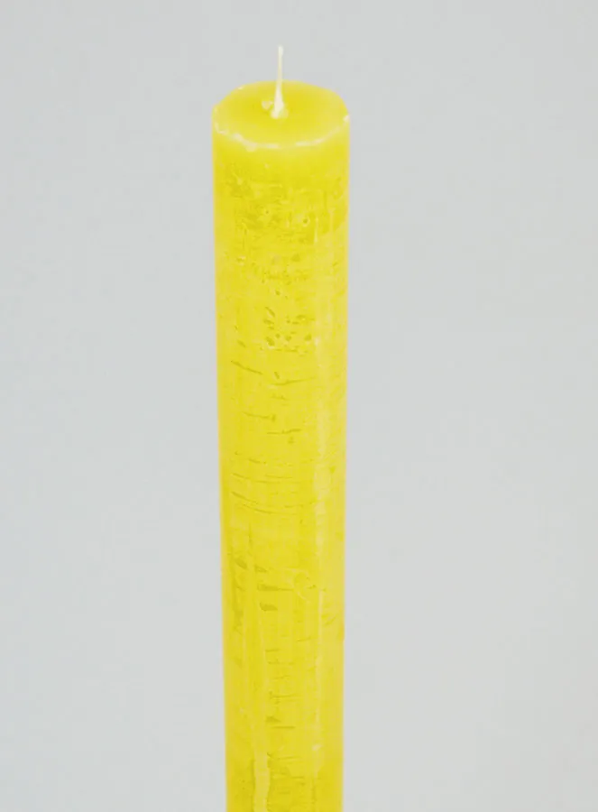 Solid Colour Candle 27cm - Yellow (pic 4)