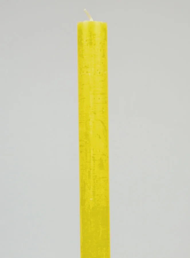 Solid Colour Prayer Candle - Yellow (pic 3)