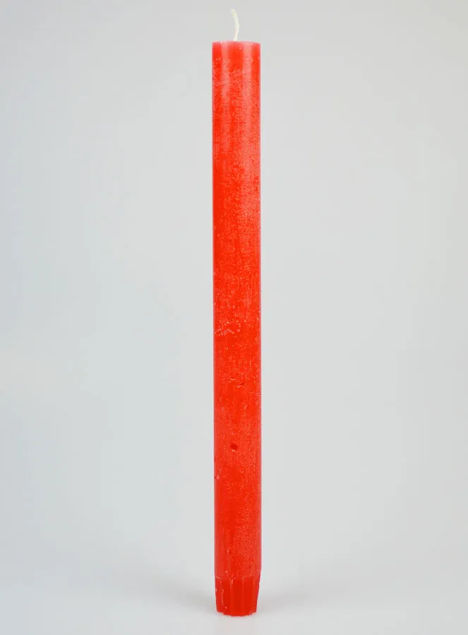 Solid Colour Candle 27cm - Pink Red (pic 1)