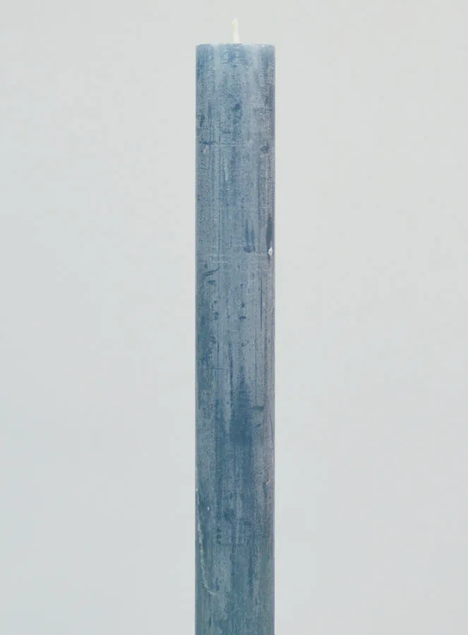 Solid Colour Candle 27cm - Blue Gray (pic 3)