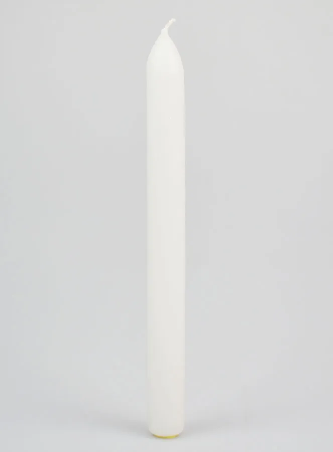 Solid Colour Candle 24cm - White (pic 1)