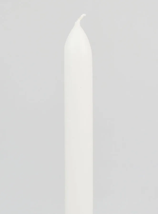 Solid Colour Candle 24cm - White (pic 3)