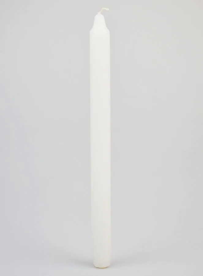 Solid Colour Candle 29cm - White (pic 1)