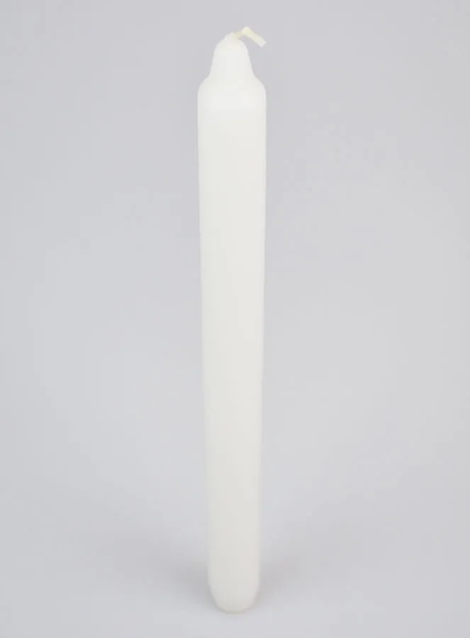 Solid Colour Candle 29cm - White (pic 2)