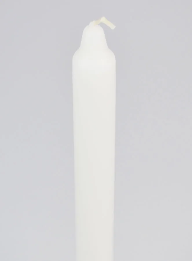 Solid Colour Candle 29cm - White (pic 4)
