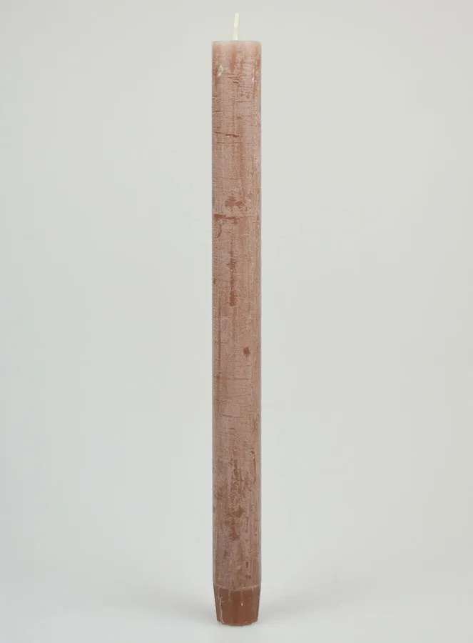 Solid Colour Candle 27cm - Taupe Gray (pic 1)