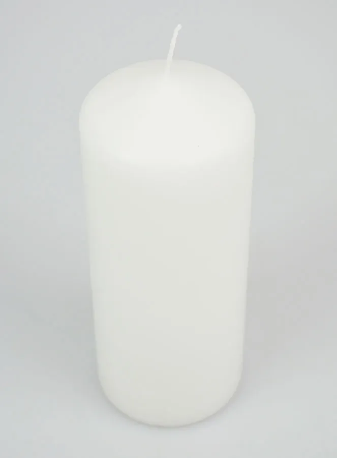 White Tabletop Candle - 17cm (pic 2)